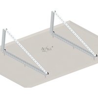 Support de fixation triangulaire en aluminium perforé réglable ARTSIGN pour panneaux solaires, montage sur toit plat
