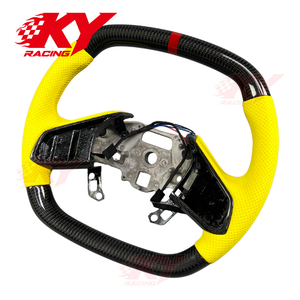 Accessoires de voiture pour Chevrolet Corvette C8 ZR1 Z06 Z07 Coupé Stingray Sports 2020-2027, volant personnalisé en cuir et fibre de carbone - Product Image 2