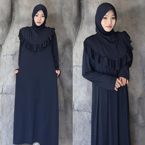 <span class=keywords><strong>Abaya</strong></span> décontractée à capuche froissée de <span class=keywords><strong>grande</strong></span> <span class=keywords><strong>taille</strong></span> à la mode et bon marché, robe <span class=keywords><strong>abaya</strong></span> du Moyen-Orient à volants pour femmes - Product Image 5