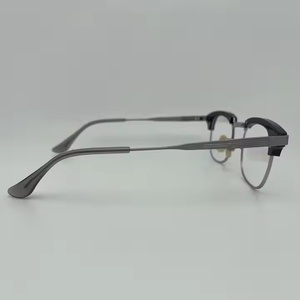 Haute qualité Logo personnalisé demi-jante myopie lunettes raffiné tendance acétate titane cadres lunettes à la mode pour femmes diamant - Product Image 2