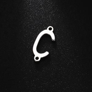 Breloques alphabet <span class=keywords><strong>en</strong></span> acier inoxydable à double trou, 26 lettres A-Z, breloques connecteurs doubles pour <span class=keywords><strong>la</strong></span> fabrication de colliers, bracelets et bijoux DIY - Product Image 5
