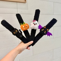 Bracelets en tissu Halloween best-sellers transfrontaliers – Motifs citrouille, fantôme, araignée – Rembourrés en coton PP – Accessoires de fête parfaits