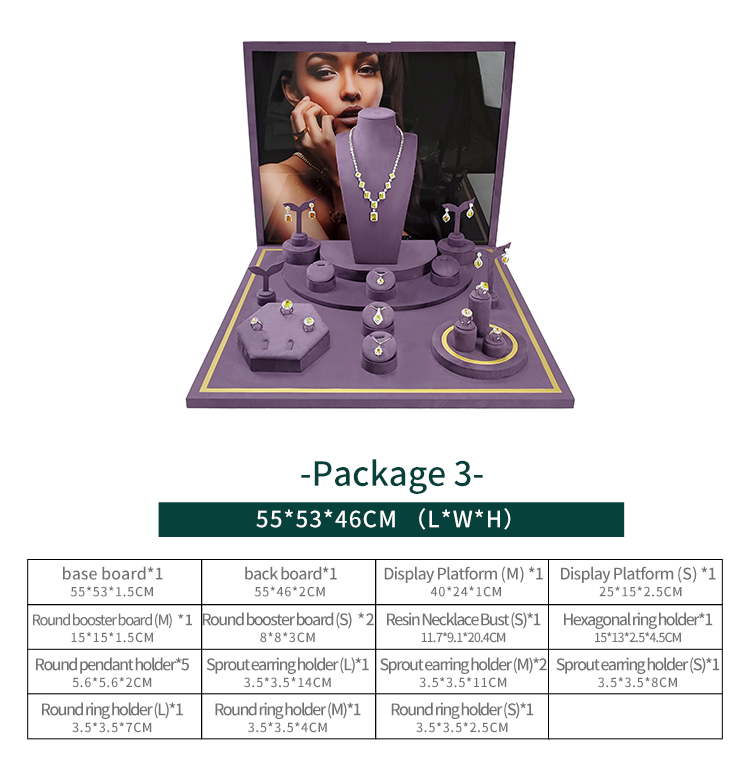Conjunto de exhibición de joyas 3er arreglo