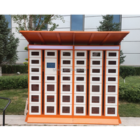 Casier de livraison de nourriture intelligent sans contact extérieur casier de stockage de nourriture de porte transparente pour le restaurant