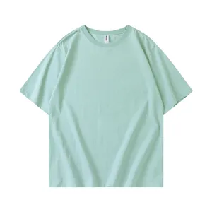 Áo thun chất lượng cao 100% cotton OEM in logo nổi tùy chỉnh theo thương hiệu củ<span class=keywords><strong>a</strong></span> bạn, áo thun nam tay ngắn unisex size lớn - Product Image 2