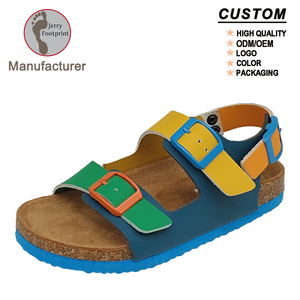 รองเท้าแตะสำหรับเด็กมีสายรัดปรับระดับได้สองชั้นพื้นรองเท้ากันลื่นและด้านบนทำจาก PU - Product Image 1