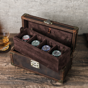 Chất lượng cao cổ điển da du lịch xem trường hợp reteo hộp hiển thị sang trọng Chứng Khoán sẵn sàng với 4 Tùy chỉnh các tính năng mô hình cf1212 - Product Image 2