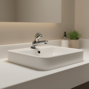 Elite Basin Faucet Single Handle Chrome Deck Mounted Contemporary Style Modern Design 5.0-6.9in Spout Reach - Product Image 2
