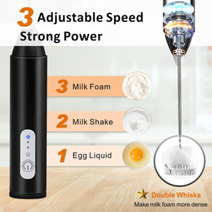 Wholesale Rechargeable Portable Hand Mixer Electric Whisk for Coffee Frother <b>Milk</b> Egg Beater Kitchen - Product Image 3