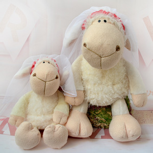 Feo lindo gorro de dormir oveja juguete de peluche lindo Cordero soñoliento muñeca niños tela muñeca almohada <span class=keywords><strong>Lobo</strong></span> oveja juguete de peluche - Product Image 4