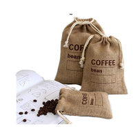 Sac en jute écologique personnalisé avec logo imprimé, idéal pour le café, les cadeaux de Noël, avec cordon de serrage en coton marron, taille personnalisée, impression numérique