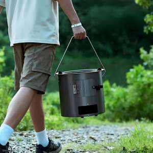Poêle à bois portable pour l'extérieur, poêle de camping, barbecue au charbon de bois, poêle à bois pour patio et camping - Product Image 5