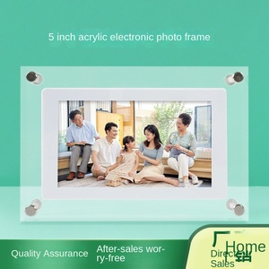 Cadre photo numérique <span class=keywords><strong>NFT</strong></span> transparent en acrylique haut de gamme de 5 pouces, album photo électronique personnalisable, vidéo (MP4 AVI MP3) vidéo MP3 - Product Image 2