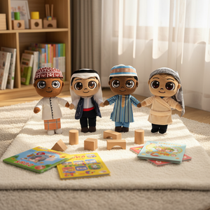 Peluche OEM en coton doux personnalisée Mascotte d'entreprise Conception 3D Poupée douce Animaux en peluche Jouets en peluche de style musulman pour sacs - Product Image 1