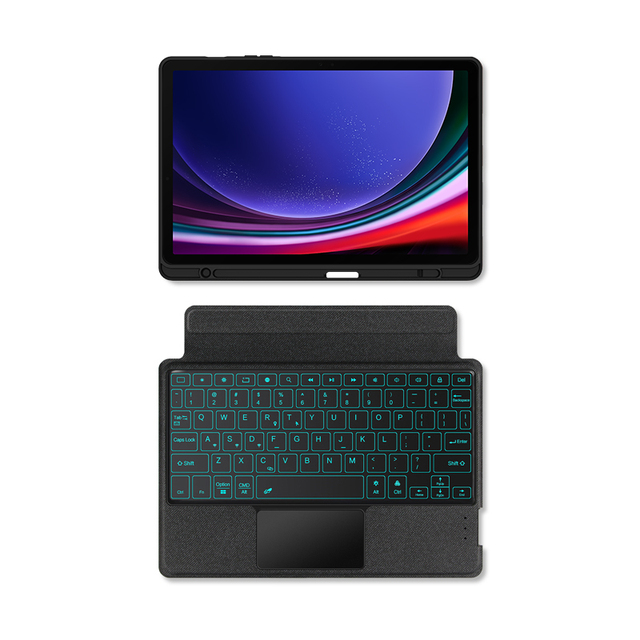 RUDIIAN Wireless Magic Keyboard Case for Samsung Galaxy Tab S9 S6 Lite A8 10.5-New Arabic Tablet Keyboard