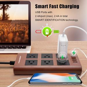 El poder inteligente de con cargador USB supresor de picos de tensión - Product Image 6