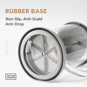 Cafetière à piston en verre 800 ml avec filtre combiné et mailles ultra-fines pour café et thé - Product Image 6