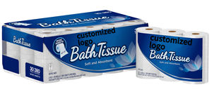 بيع بالجملة ورق مرحاض فاخر مخصص قابل للغسل 3 طبقات حمام خيزران صحي لفة كبيرة مناديل ورق ورق تواليت - Product Image 4