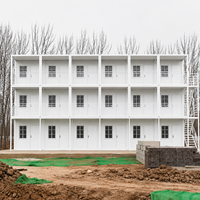 Maison modulaire préfabriquée durable à 3 étages, conteneur mobile, dortoir, bureau, immeuble d'appartements, design moderne, livraison rapide