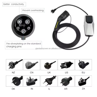 Nuevo Cargador Portátil para Vehículos Eléctricos de Nivel 2 de 3.5KW, Carga CA TIPO 2 para Uso en el Hogar y Viajes, Corriente Ajustable de 8A, 10A, 13A y 16A
