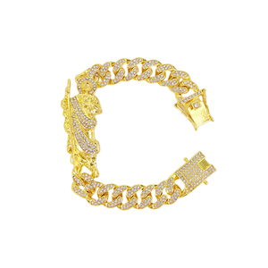 Pulsera de <span class=keywords><strong>San</strong></span> <span class=keywords><strong>Judas</strong></span> <span class=keywords><strong>Tadeo</strong></span> de HanHan Jewelry, Chapada en Oro, Cadena Cubana, Amuleto de <span class=keywords><strong>San</strong></span> <span class=keywords><strong>Judas</strong></span>, Pulsera para Hombre, Joyería Religiosa Católica - Product Image 5