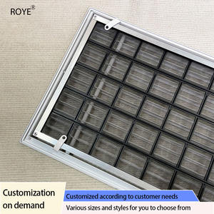 Grille d'aération <span class=keywords><strong>de</strong></span> plafond intégrée à retour d'air réglable en aluminium carré personnalisée, <span class=keywords><strong>volet</strong></span> d'air frais pour climatisation - Product Image 6