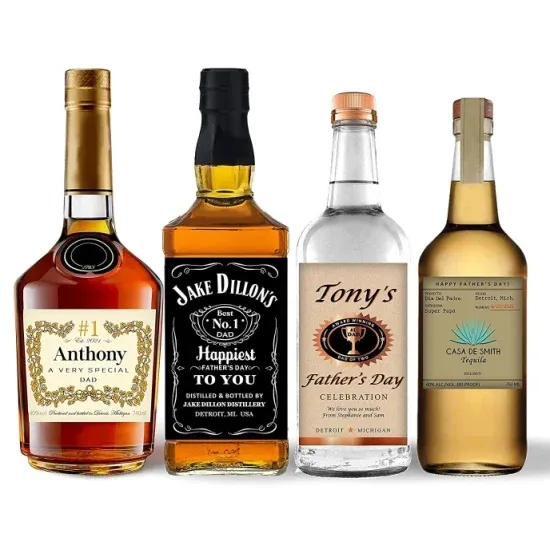 Premium Leerer Alkohol Brandy Whisky Glasflaschen Custom Liquor 750ml Vodka Spirit Glasflaschen 500ml Großhandel