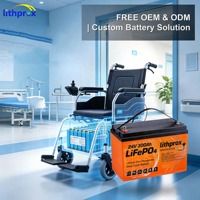 Batterie LiFePO4 pour fauteuil roulant 24V300AH 100AH 120AH 150AH 200AH 300AH 2.4KWh 2.88KWh 3.6KWh 4.8KWh 7.2KWh Cellule prismatique LiFePO4