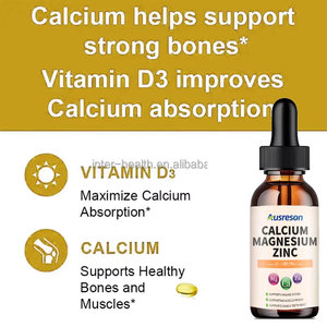 Ausreson OEM Gouttes liquides végétaliennes de Calcium, Magnésium, Zinc et Vitamine <span class=keywords><strong>D3</strong></span> pour le soutien immunitaire et osseux - Product Image 3
