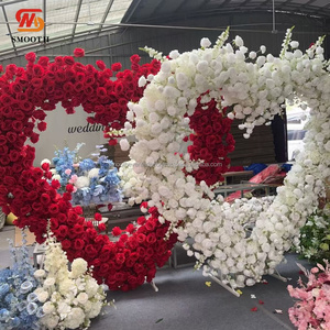 Nuevo Diseño Elegante de Arco de Flores Artificiales Blancas en Forma de Corazón, Arco de Boda en Forma de Corazón, Fondo para Boda - Product Image 2