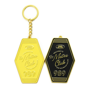 Créez votre propre porte-clés en métal plaqué or avec émail doux, accessoires en métal vintage, hôtel, motel, <span class=keywords><strong>club</strong></span>, voiture, promotion, porte-clés - Product Image 2