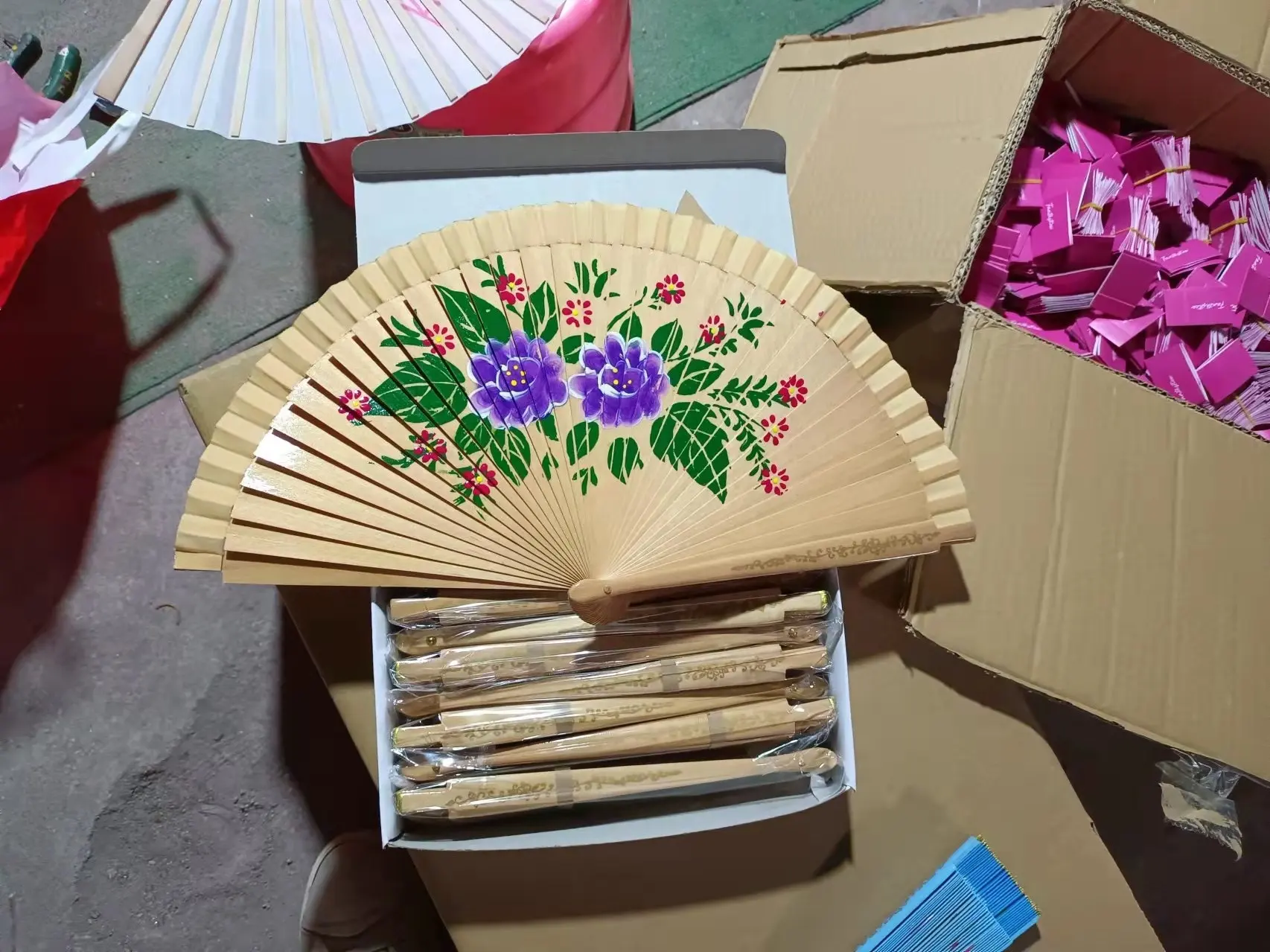 Handgemachte Handwerk Dekoration Party Geschenk spanische Hand Fans für Frauen Holz Hochzeit