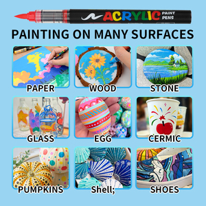 प्रीमियम 36-रंग ब्रश टिप ऐक्रेलिक पेंट मार्कर पेन प्लास्टिक डिय क्राफ्ट एक्स के लिए कला मार्कर पैकेजिंग कला मार्कर - Product Image 4