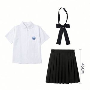 Camisa Blanca de Diseño con Falda Plisada a Cuadros, Venta al por Mayor, Primavera y Otoño, Personalizable, Ropa Deportiva Neutral para Estudiantes de Secundaria - Product Image 6