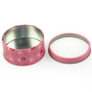 Trung Quốc Nhà máy dễ thương màu hồng trẻ em tins lon bánh hộp với cửa sổ <span class=keywords><strong>PVC</strong></span> kẹo lưu trữ ít vòng rỗng <span class=keywords><strong>tin</strong></span> có thể - Product Image 5