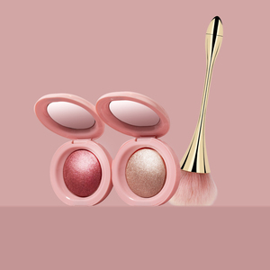 OEM Natürlicher Langanhaltender Veganer Tierversuchsfreier Rouge Rosa Tint Wangen-Hybrid-Puder-Creme Gebackene Rouge-Palette - Product Image 3