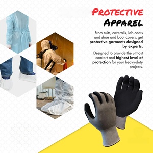 Wholesale Hand Protection Flexible Industrial Hand Construction <b>Knitted</b> Custom Safety Nitrile Heavy Duty Work <b>Gloves</b> - Product Image 3
