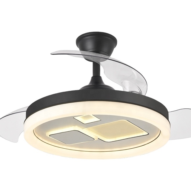 Y036 Modern Remote Control 42 Inch Bladeless 110/220v Ceiling Fans with Lights Lamp Led Designer Luz Con Ventilador Oculto Techo