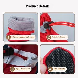 Botas Impermeables Reflectantes Ajustables para Mascotas, Zapatos para Perros - Product Image 3