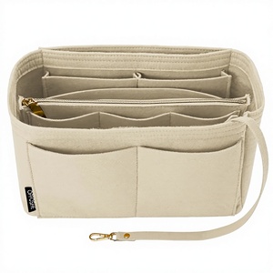 Organisateur de <span class=keywords><strong>sac</strong></span> à <span class=keywords><strong>main</strong></span> portable en feutre souple pour maquillage, grande capacité, à ouverture facile, compatible avec les sacs à <span class=keywords><strong>main</strong></span> quotidiens - Product Image 1