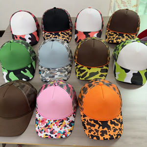 Gorras Deportivas con Logotipo Personalizado, 5 Paneles, Camuflaje, Estampado de Leopardo, Malla a Cuadros, <span class=keywords><strong>Correa</strong></span> Trasera de Espuma, Gorras de Camuflaje, Gorras Trucker - Product Image 5