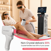 AresLite Épilation définitive au laser par refroidissement à glace 4 longueurs d'onde 755 808 940 1064nm Diode non-cristalline Tous types de peau 100 millions de impulsions
