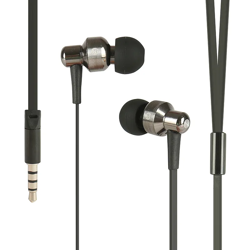 High Quality Gaming Earphones 3.5mm Wired Handsfree Metal In-Ear Earphones Headphone for Phones