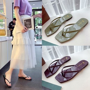 2025 nuevas sandalias Taoxi, chanclas de punta cuadrada de estilo coreano para mujer en verano 2019, sandalias de playa transfronterizas - Product Image 2