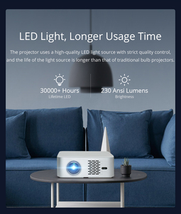 Projecteur intelligent Android OS LED DLP 1080P 230ANSI économique pour le <span class=keywords><strong>streaming</strong></span>, les jeux et le home cinéma - Product Image 3