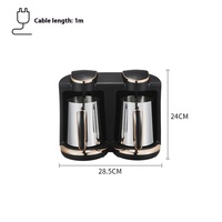 StarLux Commerce Extérieur – Nouvelle Machine à Café et Lait Électrique Intelligente à Double Tasse en Acier Inoxydable, 4 Tasses, Contrôle de Température, Norme Européenne