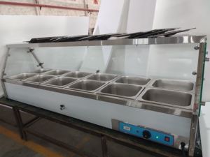 Soupe électrique commerciale en acier inoxydable de qualité alimentaire GN1/1 <span class=keywords><strong>6</strong></span> casseroles piscine Bain Marie avec chauffe-eau - Product Image 4