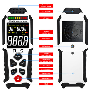 Medidor de Humedad Multifuncional No Invasivo, Higrómetro Digital, Medidor de Temperatura y Humedad, Medidor de Humedad para Madera - Product Image 6