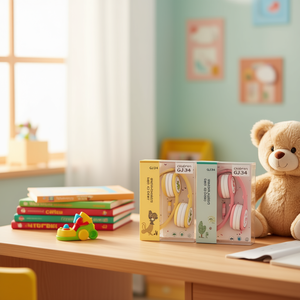 GJ34 Cuffie cablate per bambini con design a cartoni animati, auricolari grandi per bambini con morbidi cuscinetti, comode da indossare GJ 34 - Product Image 3