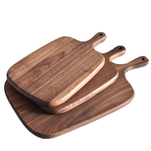 Tagliere in <span class=keywords><strong>legno</strong></span> di noce personalizzato all'ingrosso con manico eco-friendly blocchi di <span class=keywords><strong>taglio</strong></span> per salumi Pizza frutta - Product Image 1